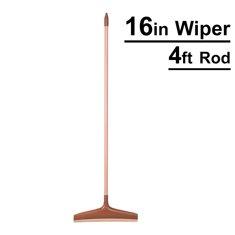 A06675 Wondra 16-Inch Antibacterial Floor Wiper with 4ft Rod