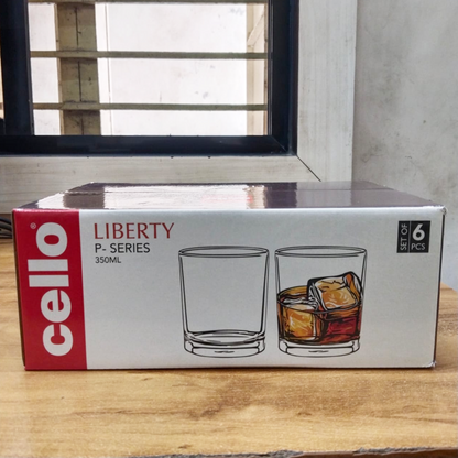 AM5688	Cello liberty glass tumbler 350ml -6pcs set