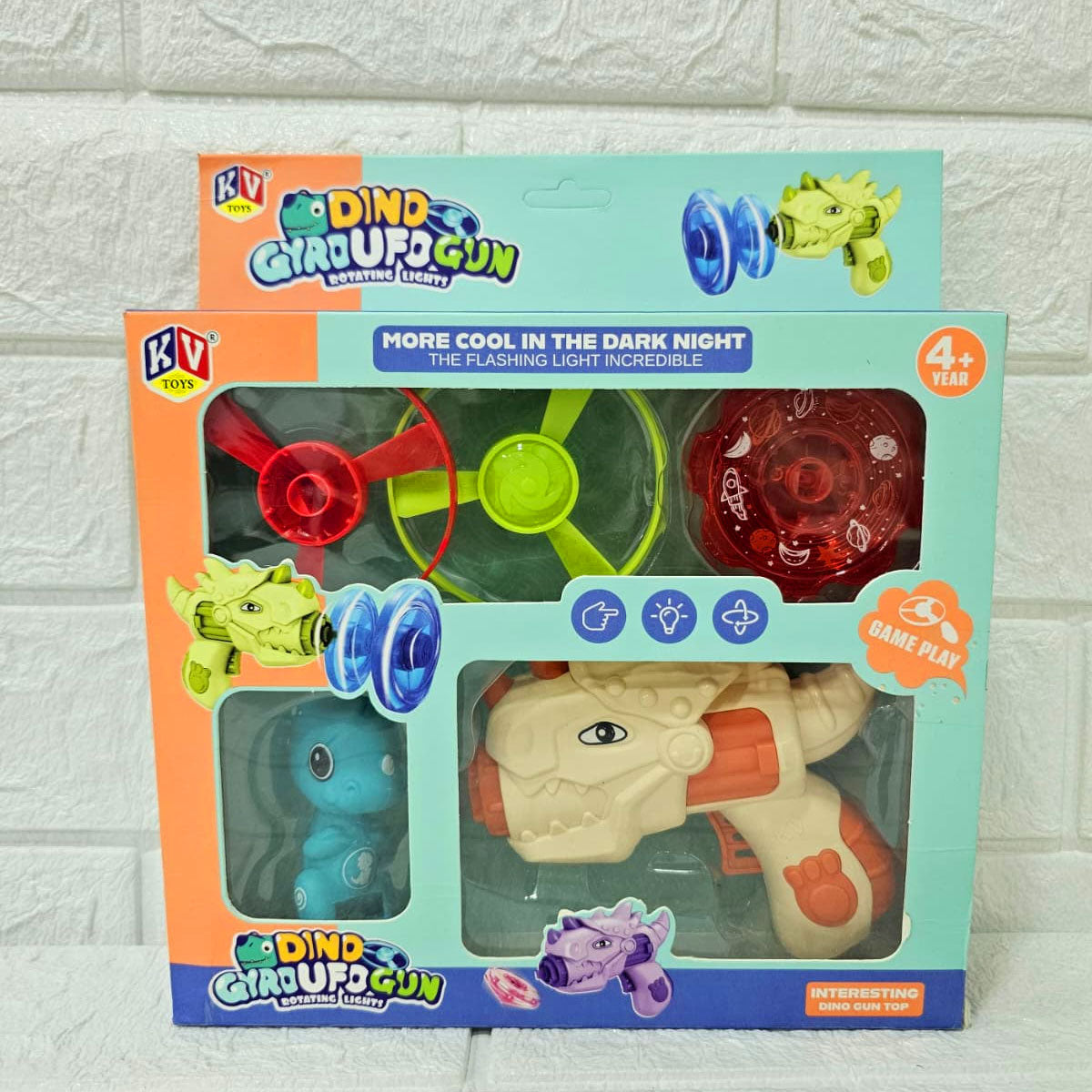 AM6027 Dino Gyro UFO Gun – Flying Disc Blaster Toy for Kids