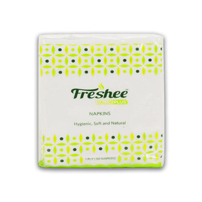 AM5729 Freshee Value Plus Paper Napkins - 1 Ply (50 Napkins) - 23cmx25cm