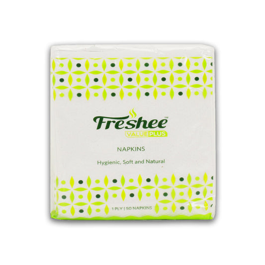 AM5729 Freshee Value Plus Paper Napkins - 1 Ply (50 Napkins) - 23cmx25cm