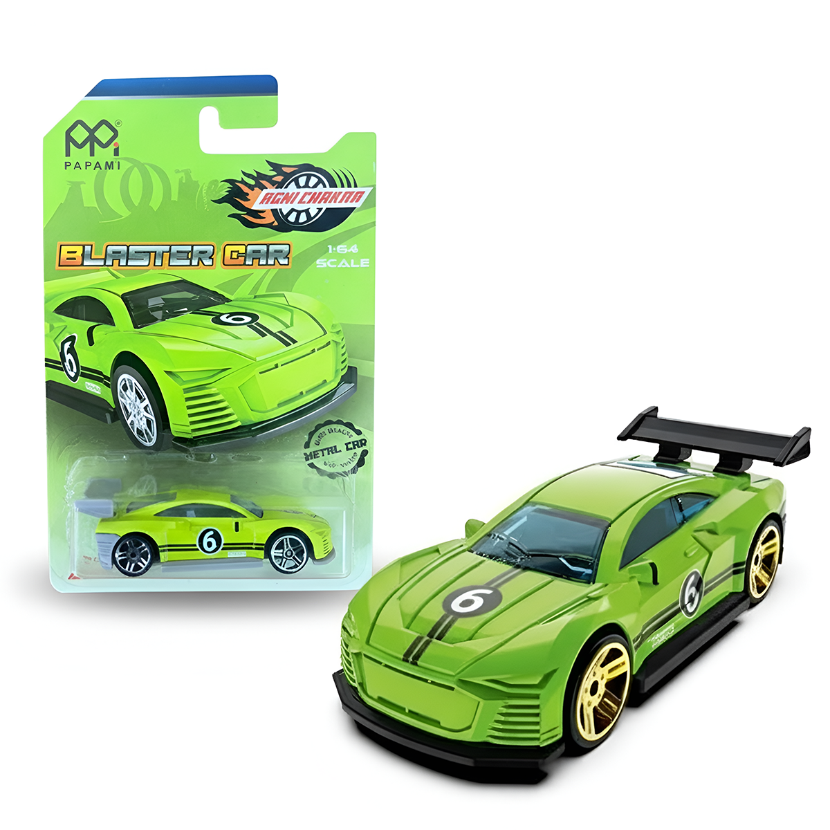 AM6713 Papami Agnichakra Blaster Car 1:64 Scale Metal Die-Cast Toy Car for Kids