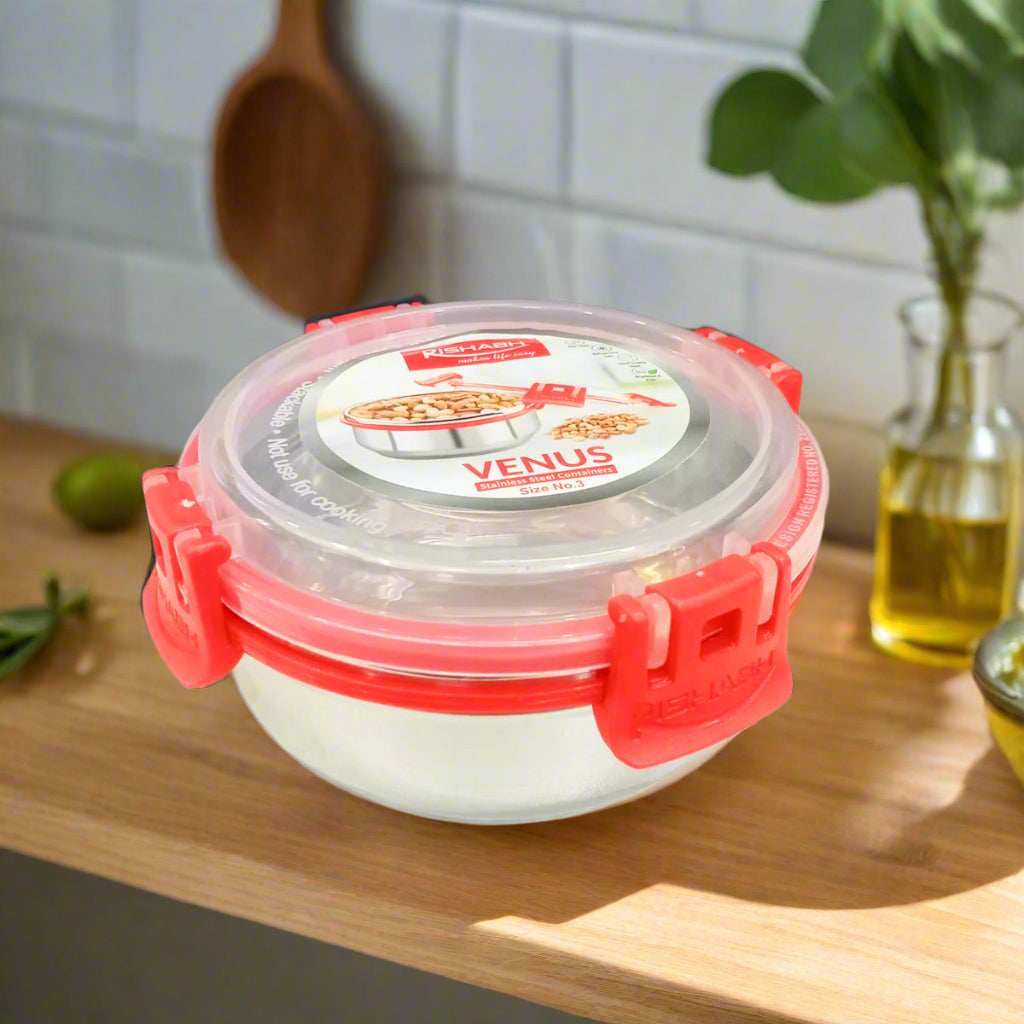 AM5658 Rishabh Venus-3 Size Air-Tight & Leak Proof Stainless Steel Container