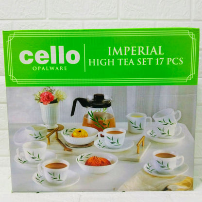 Di0235 Cello High Tea Set, 17-Piece - Tea & Dessert Crockery