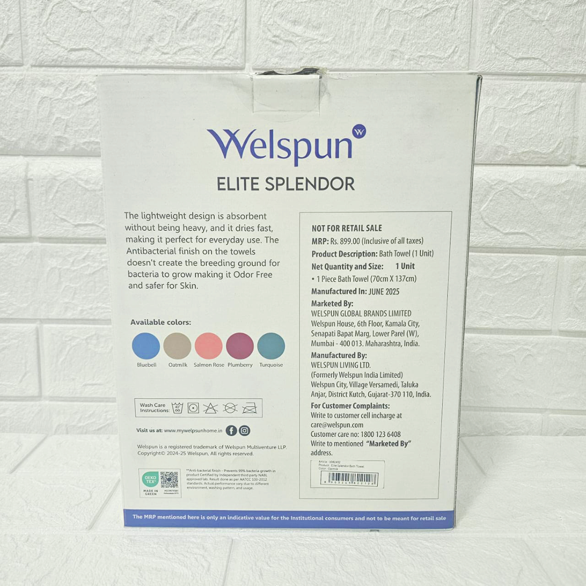 Di0015 Welspun Elite Splendor Bath Towel (70cm x 137cm)