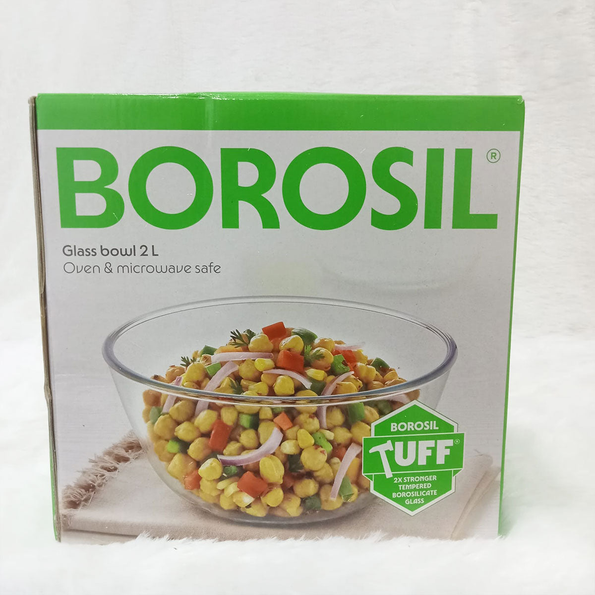 AM6208 Borosil Oven & Microwave Safe Glass Bowl - 2 Ltr