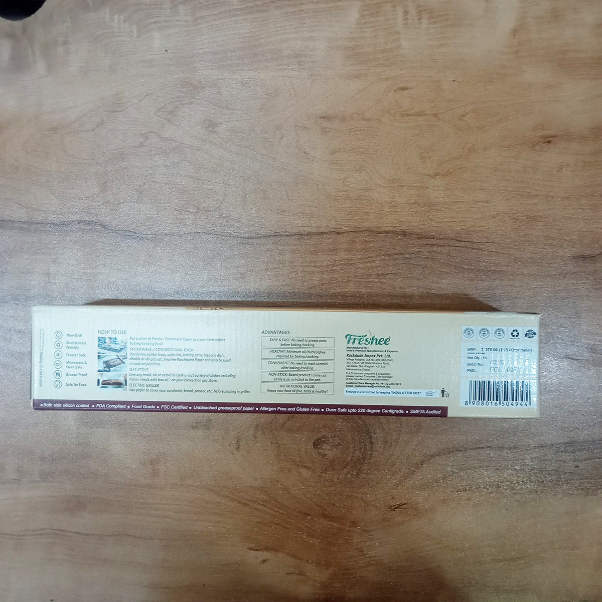 AM5743 Freshee Baking Paper Food Wraping 15 Meter Parchment Roll (Pack of 1)