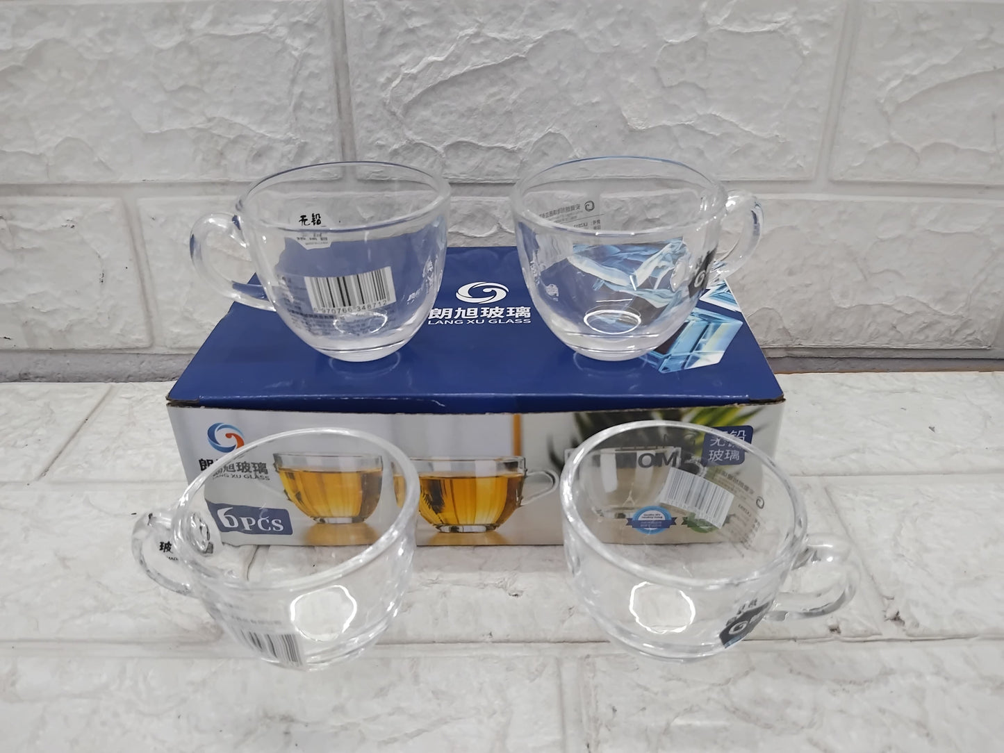AM3744 Round Glass Tea Cup Set Of 6