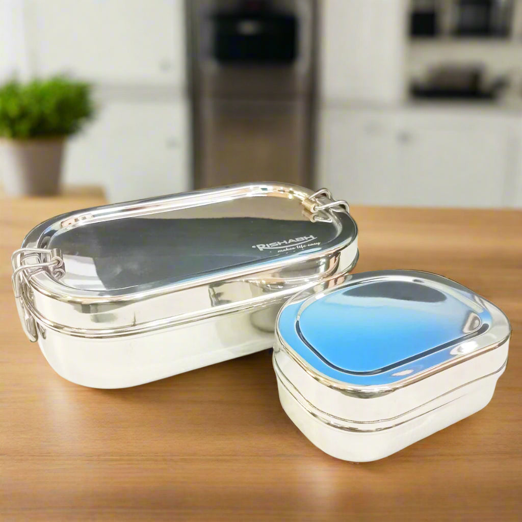 AM5651 Rishabh Stainless Steel (Capsule) Lunchbox for School and Office