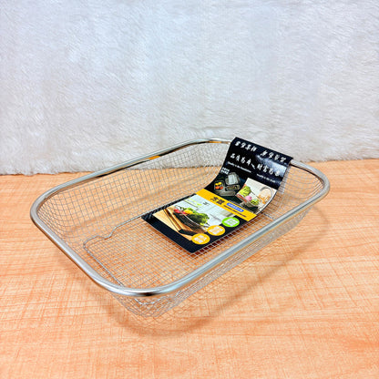 TM0001 Square & Rectangular Stainless Steel Wire Mesh Kitchen Strainer Basket (1pc)