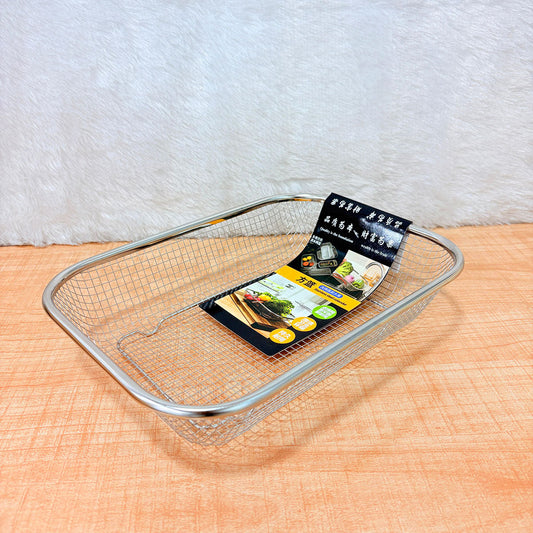 TM0001 Square & Rectangular Stainless Steel Wire Mesh Kitchen Strainer Basket (1pc)