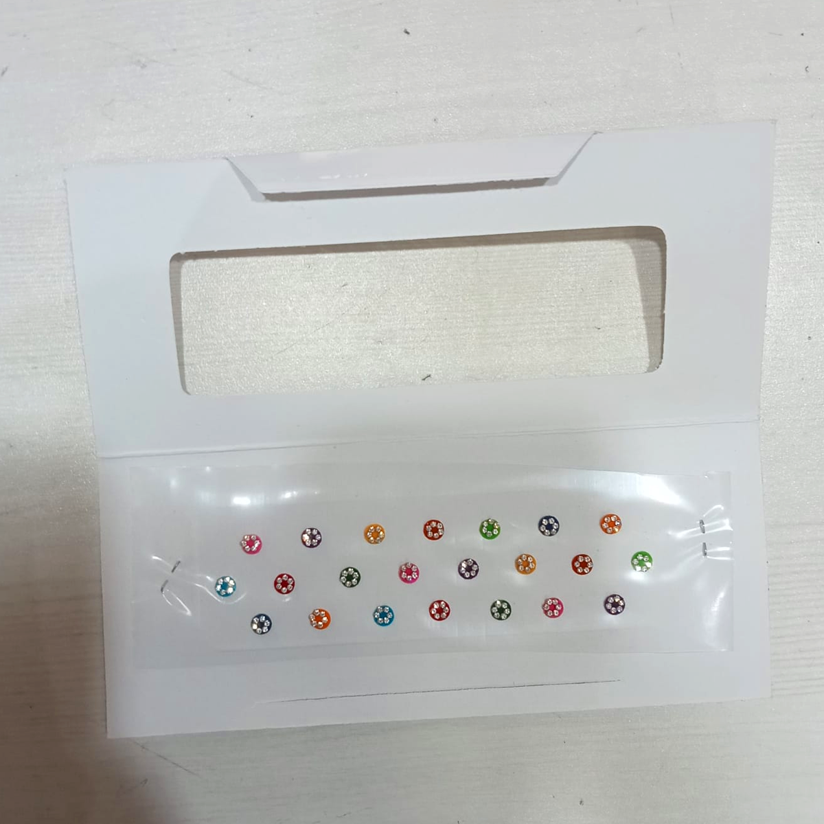 AM5635 Multi Design Stone Bindi Fancy Designer Bindi - Set of 1