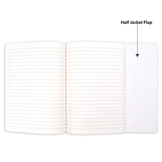 AM6642 Mix-Design Metallic A5 Softbound With Half Jacket Notebook - 1pc