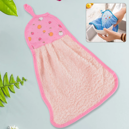 5040 Microfiber Wash Basin Hanging Hand Kitchen Towel Napkin with Loop