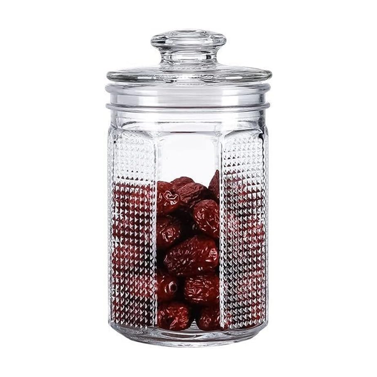 AM5679 CELLO Bloom Storage Glass Jar (3 Ltr) for Cookie Jar, with Air Tight for Kitchen Dried Masala (Pack 1)