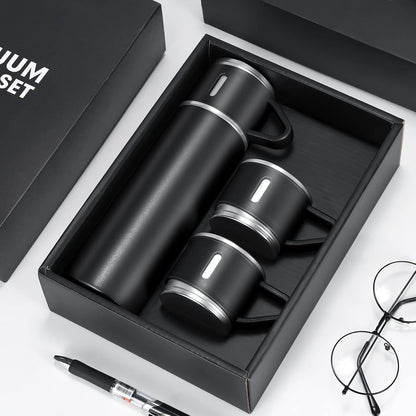 AM7230 Vacuum Flask Set - Insulated Water Bottle 3 Cups Gift Set