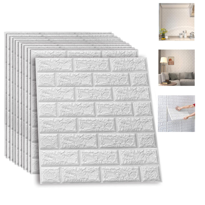 AM7805 3D White Brick Wallpaper 70x78cm