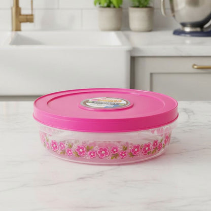 AM6529 Joyful Storemax Papad Box 1500 -  Floral Airtight Container (Printed)