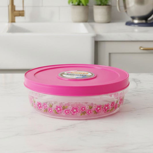 AM6529 Joyful Storemax Papad Box 1500 -  Floral Airtight Container (Printed)