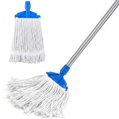 AM7814 MG Heavy Duty 9-Inch Clip & Fit Cotton Mop Refill - White