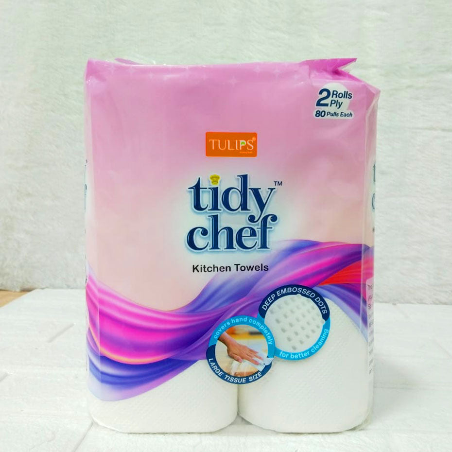 AM6285 Tulips Tidy Chef Kitchen Towels – Pack of 2 Rolls