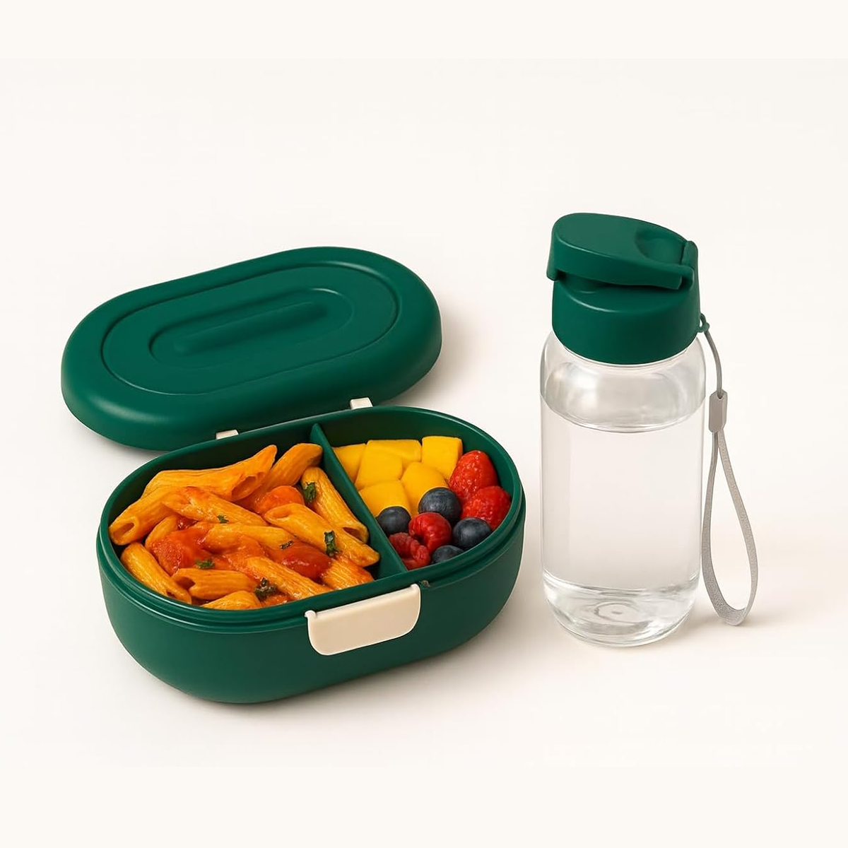 AM6667 2-Compartment Lunch Box with Water Bottle - Loose