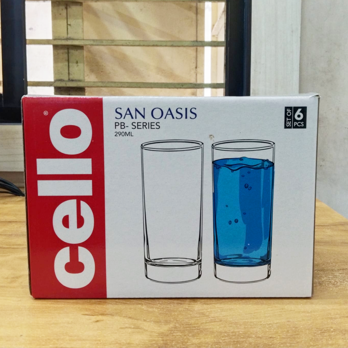 AM5693 Cello San Oasis Glass 290ml- 6pcs set