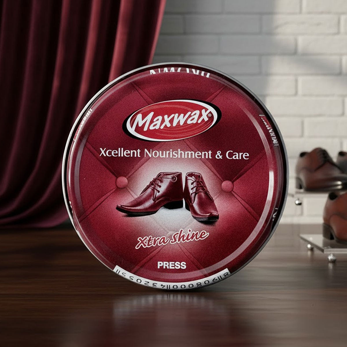 AM6495 Maxwax Xtra Shine Paste Shoe Polish - Brown (15g)