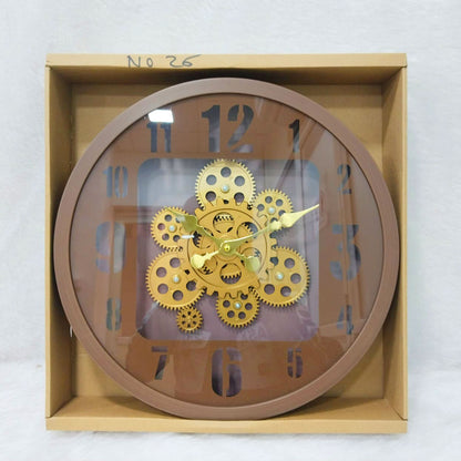 AM6252 Modern Industrial Exposed Gear Wall Clock