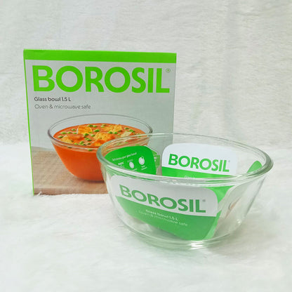 AM6207 Borosil Oven & Microwave Safe Glass Bowl - 1.5 Ltr
