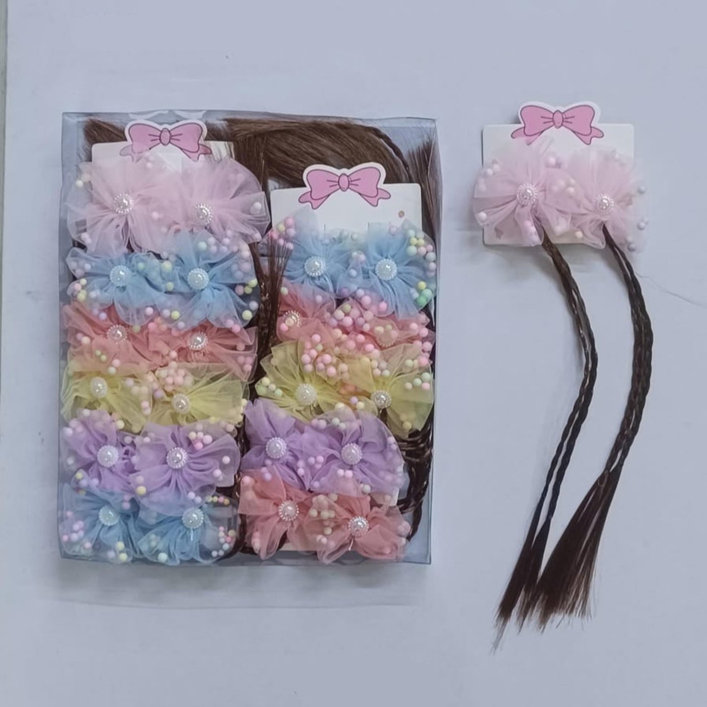 AM5430 Flower Long Tail Hairpin Multicolour 1pc