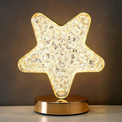 AM5941 Crystal Star LED Table Lamp with USB Cable - Sensor 3 Color Modes