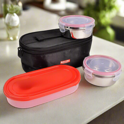 AM5655 Rishabh Spice Lunchbox With 1 Box ,2 container and Jacket