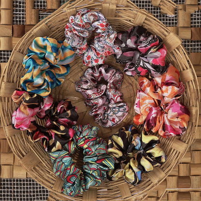 AM1027 Luxury Satin Scrunchies for Women & Girls