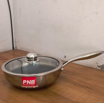 AM3936 PNB TRIPLY WOK WITH GLASS LID 24CM