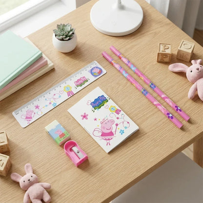 A06764 6-in-1 Student Stationery Combo Kit with Pencils, Ruler and Pouch for Kids (1 Set)