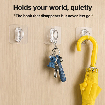 23478 Transparent Adhesive Multipurpose Wall Hook – 1 Pc
