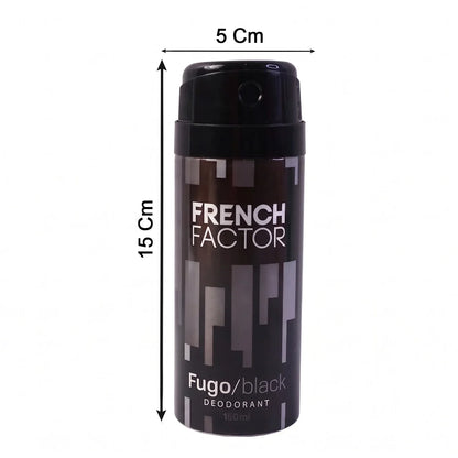 23711 French Factor Fugo Black Deodorant Body Spray (1 Pc, 150 ML)