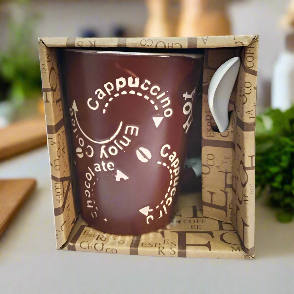 AM5362 Coffee Tea Milk Cup with Ceramic Spoon Ceramic Mug