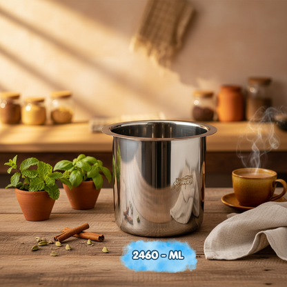 AM7589 Madhuram Signature 2460ml Stainless Steel Multipurpose Deep Boiler Container (16x14x14 cm)
