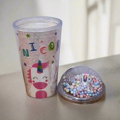 AM5348 3D Look Tumbler Cups with Lid Multi-Color 1pc - 21 cm