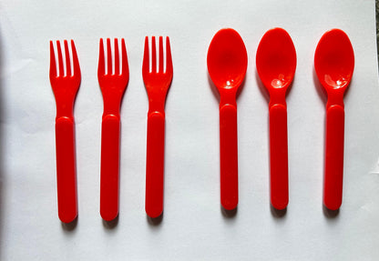 AM7655 Cutlery fork spoon 3 pcs & spoon 3 pcs  (Pack of 6)