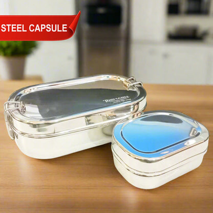 AM5651 Rishabh Stainless Steel (Capsule) Lunchbox for School and Office
