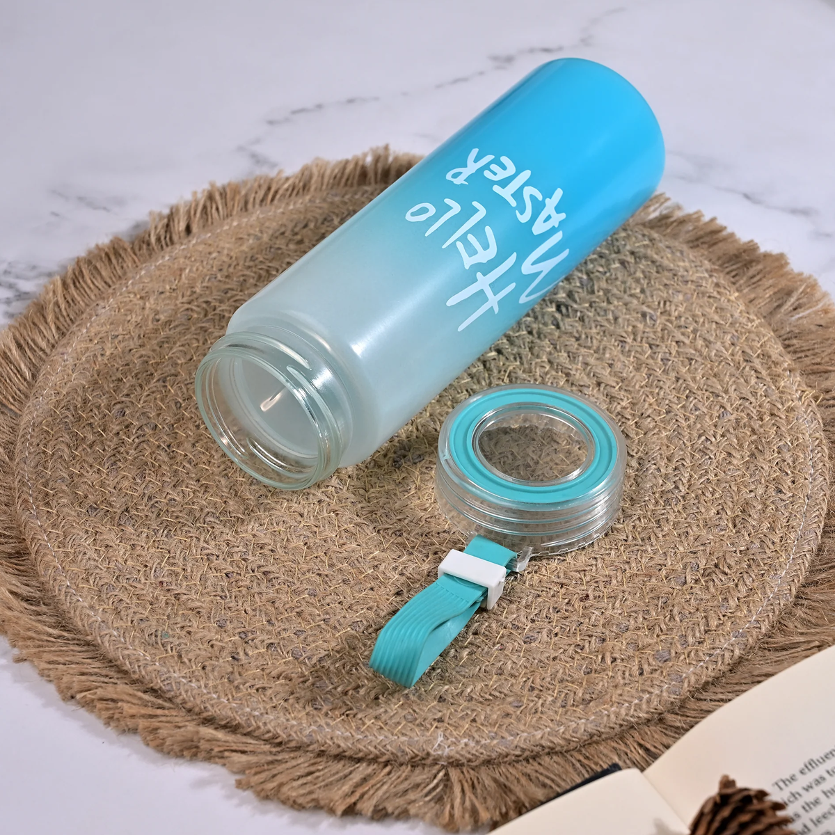 AM7132 Premium Hello Master Glass Water Bottle - 400ml