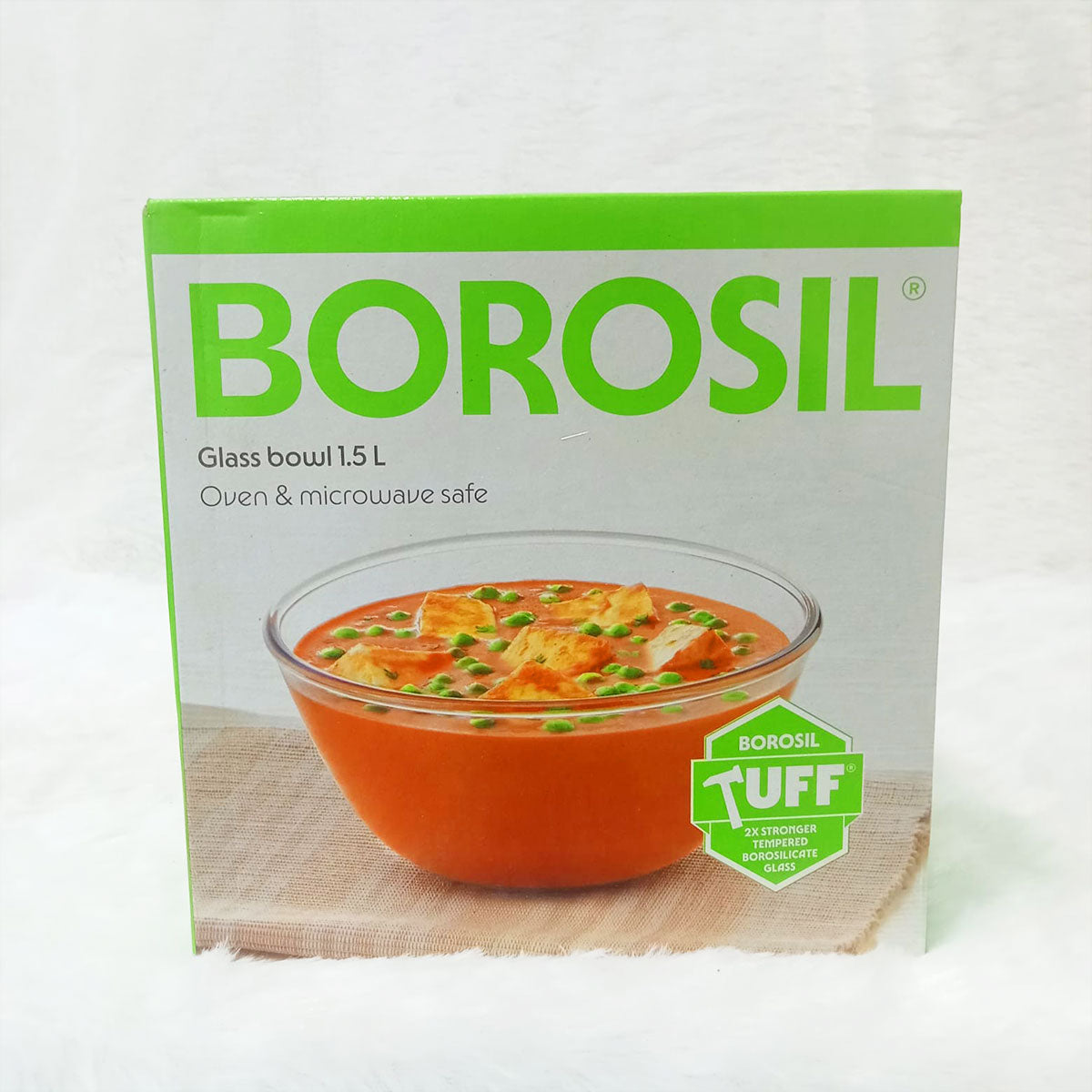 AM6207 Borosil Oven & Microwave Safe Glass Bowl - 1.5 Ltr