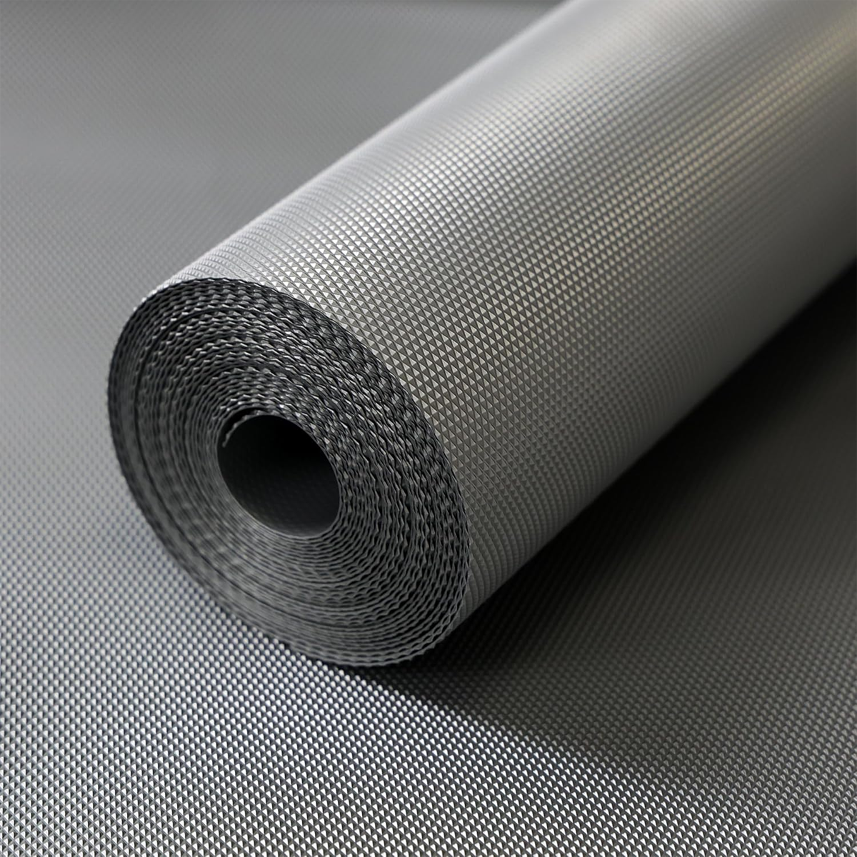 AM6348 Anti Slip Mat for Fridge, Kitchen Drawer mat (Grey) 45x500 cm