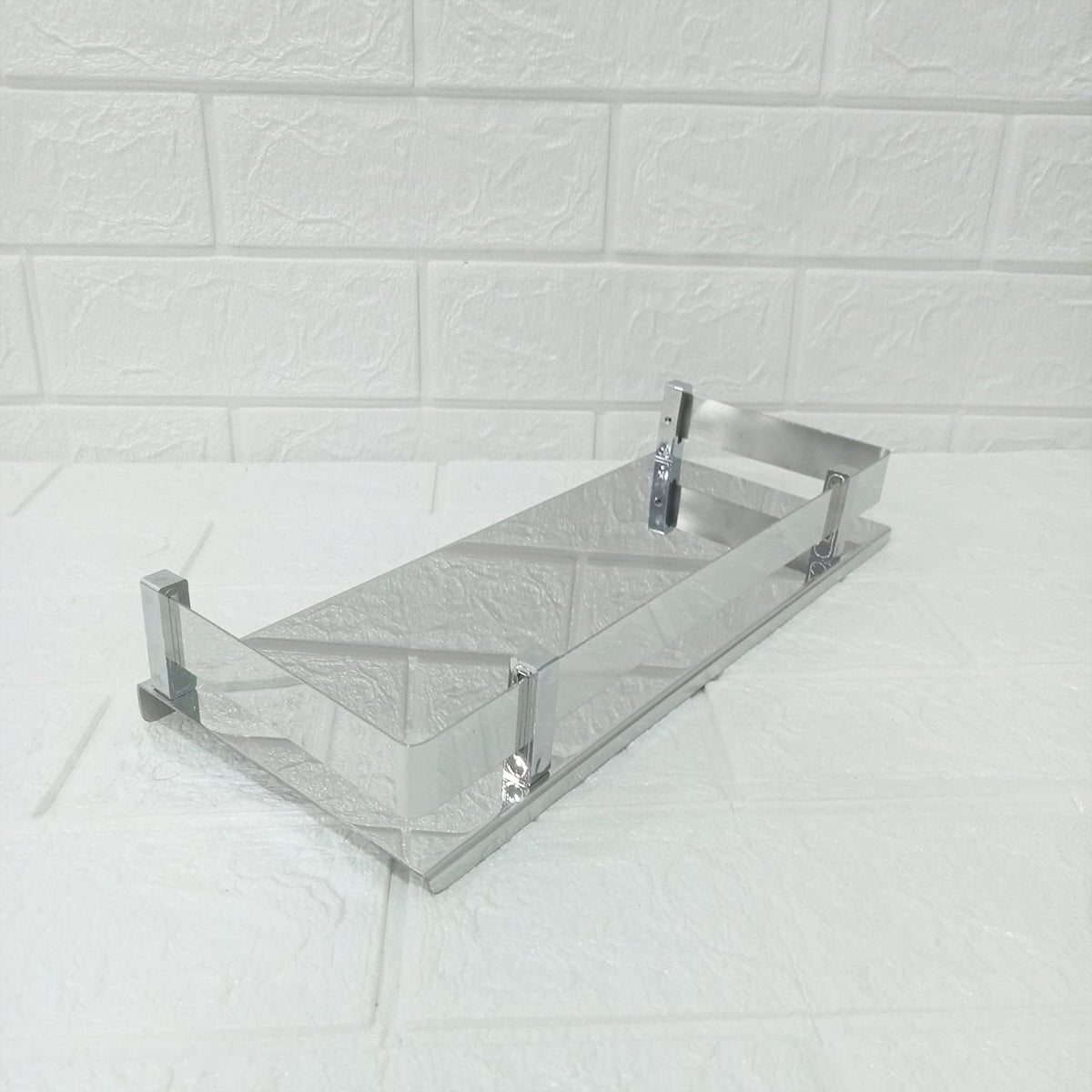 AM6058 Stainless Steel Bathroom Shelf (12x5 Inch) - Wall-Mounted Bath Accessories Holder