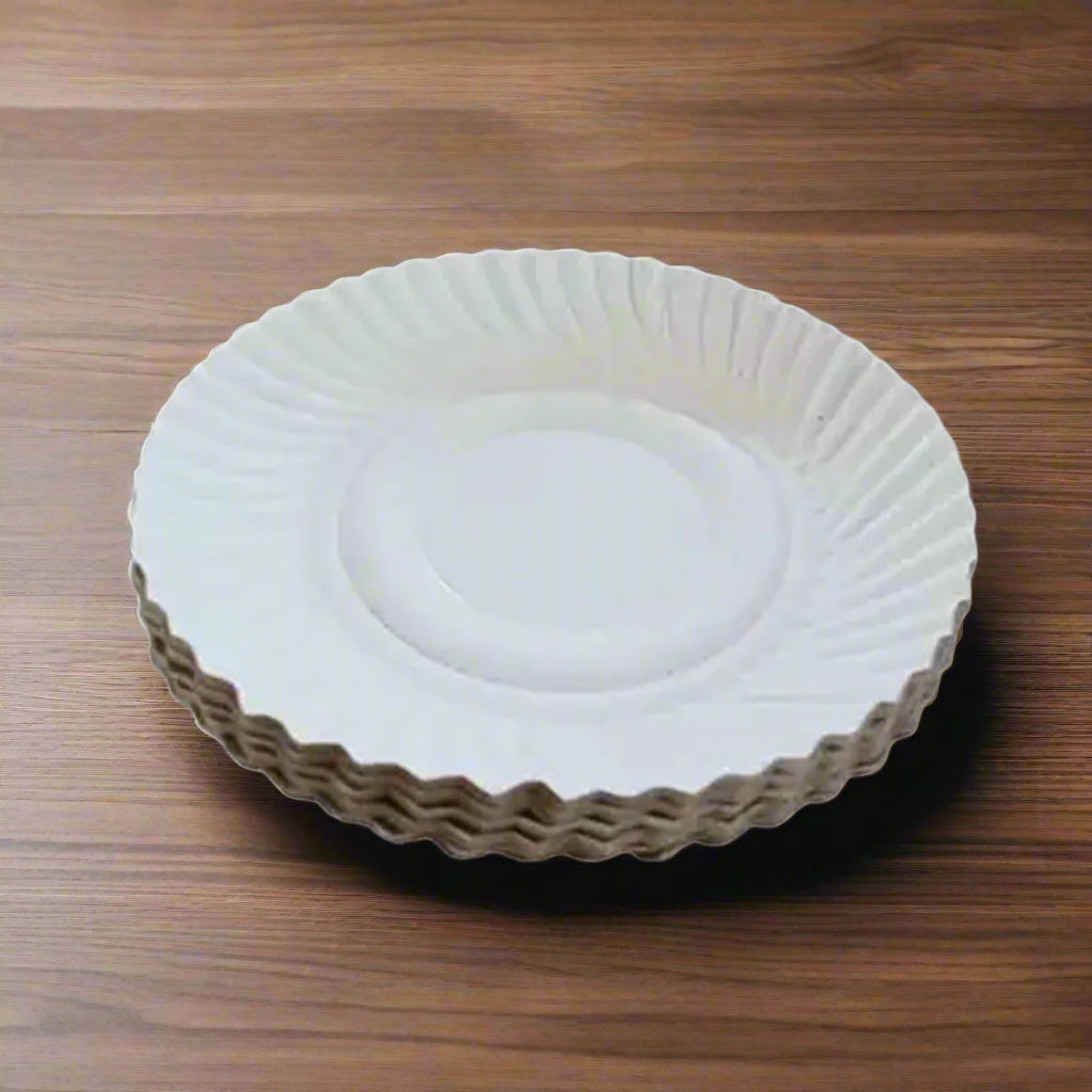 AM5731 Freshee Paper Plates 25pcs, 7inch Round Disposable Small Paper Plates for Serving Party Snacks, Food, Cakes