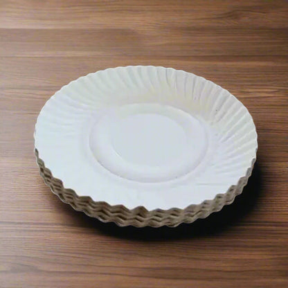 AM5731 Freshee Paper Plates 25pcs, 7inch Round Disposable Small Paper Plates for Serving Party Snacks, Food, Cakes