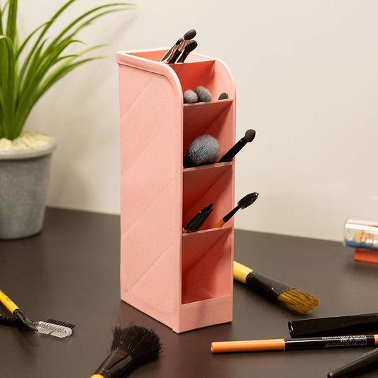 AM6868 Multi-Purpose 4-Slot Plastic Desk Organizer and Pen Stand